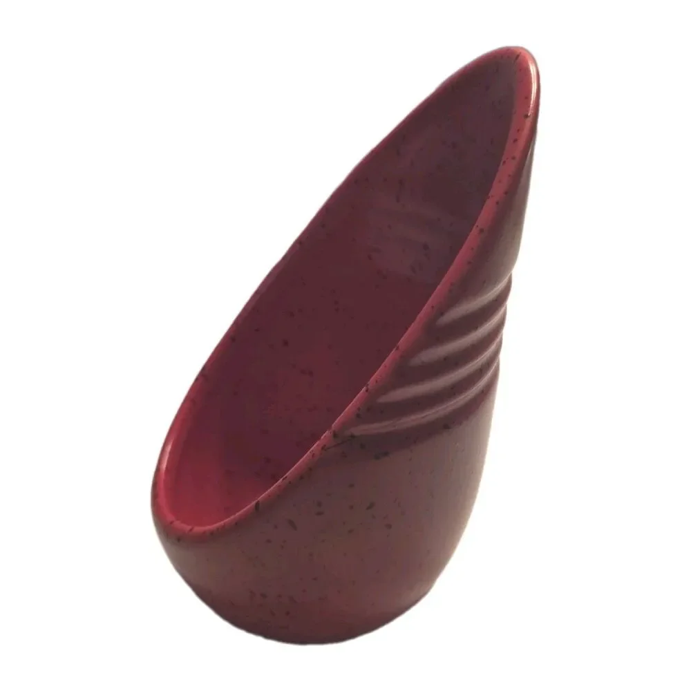 Stoneware Speckled Barn Red Candle,  Spoon Rest, Kitchen Utensil Holder